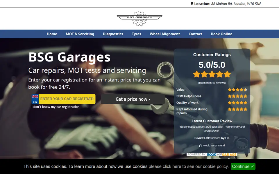 The top of bsggarages.com