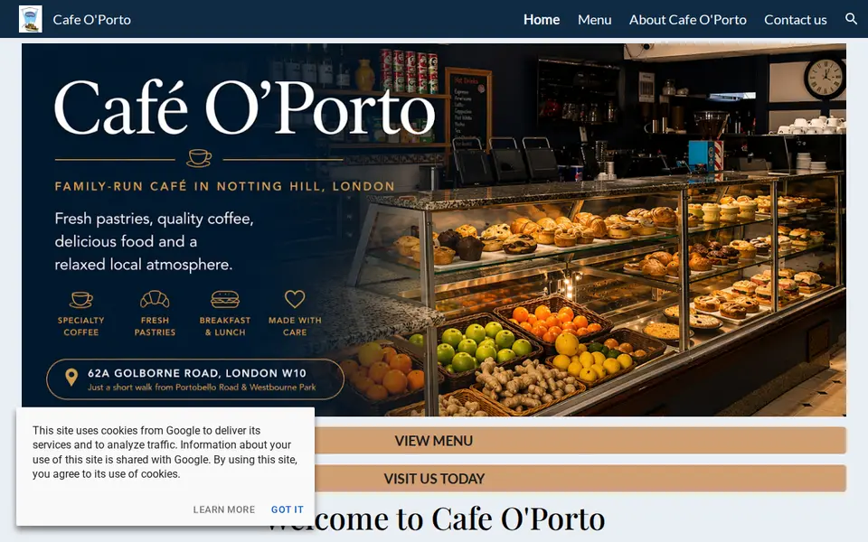 The top of xn--cafoporto-d4a.com