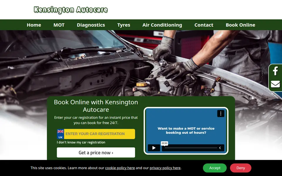 The top of kensingtonautocare.co.uk