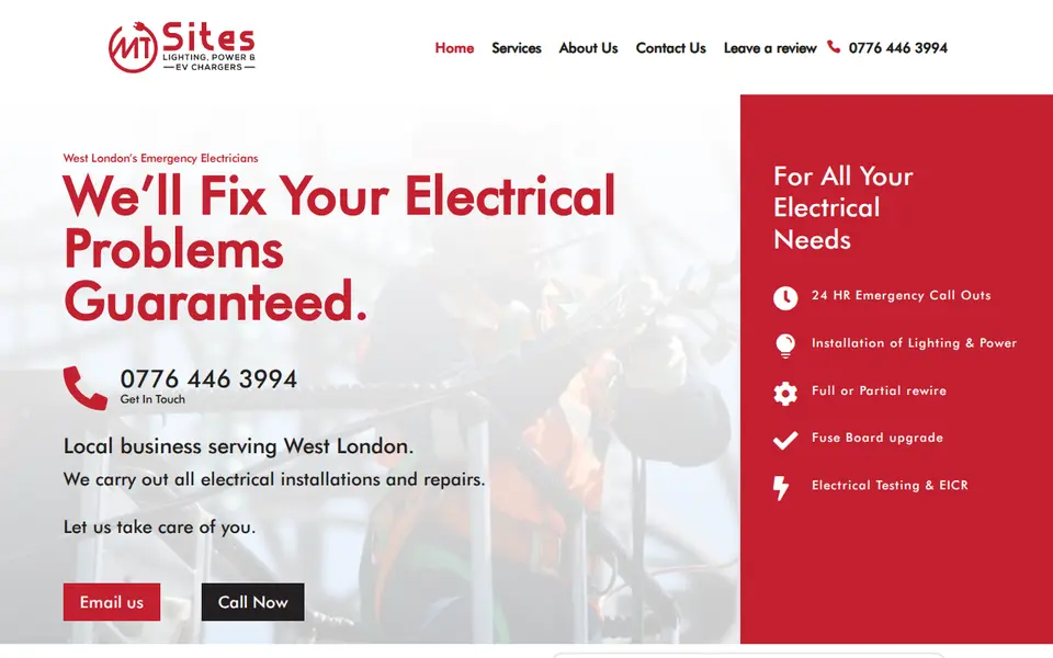 The top of mtsites.co.uk