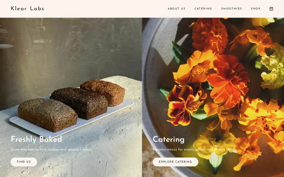 The top of klear-labs.com