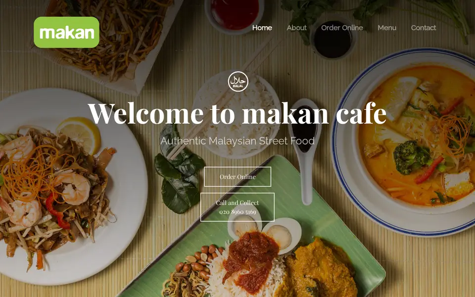 The top of makan-cafe.com