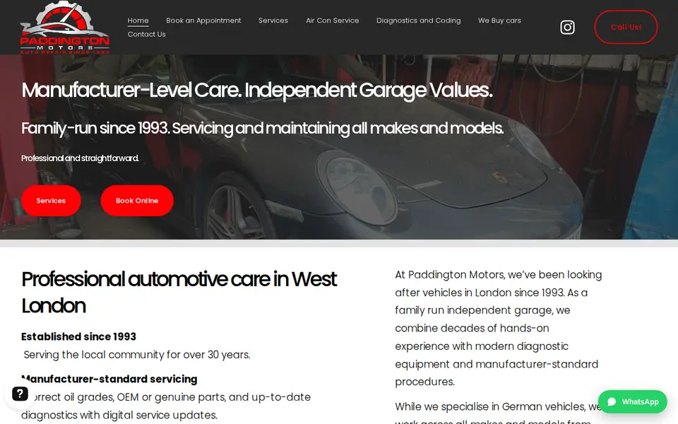 The top of paddingtonmotors.com
