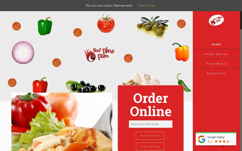 The top of redplanetpizza.com
