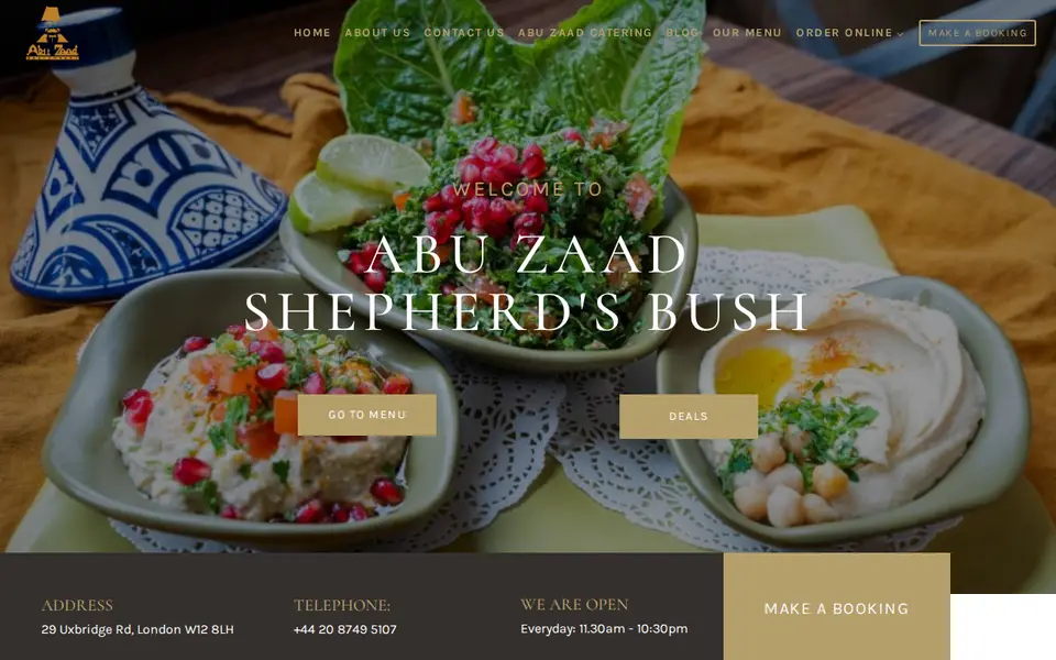 The top of abuzaad.co.uk