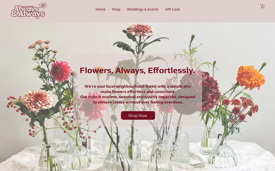 The top of alwaysandalways.co.uk