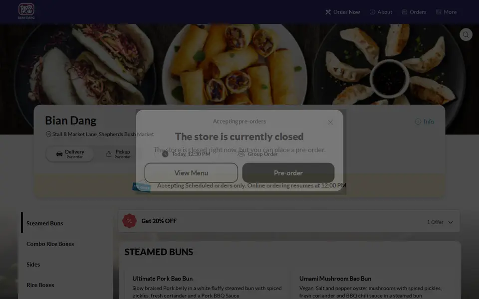 The top of biandangtakeaway.co.uk