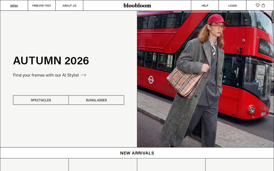 The top of bloobloom.com