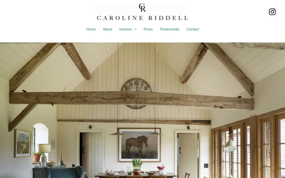 The top of carolineriddellinteriors.co.uk