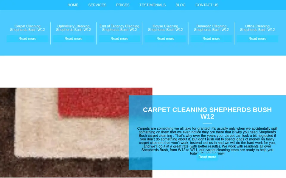 The top of carpetcleaningshepherdsbush.com