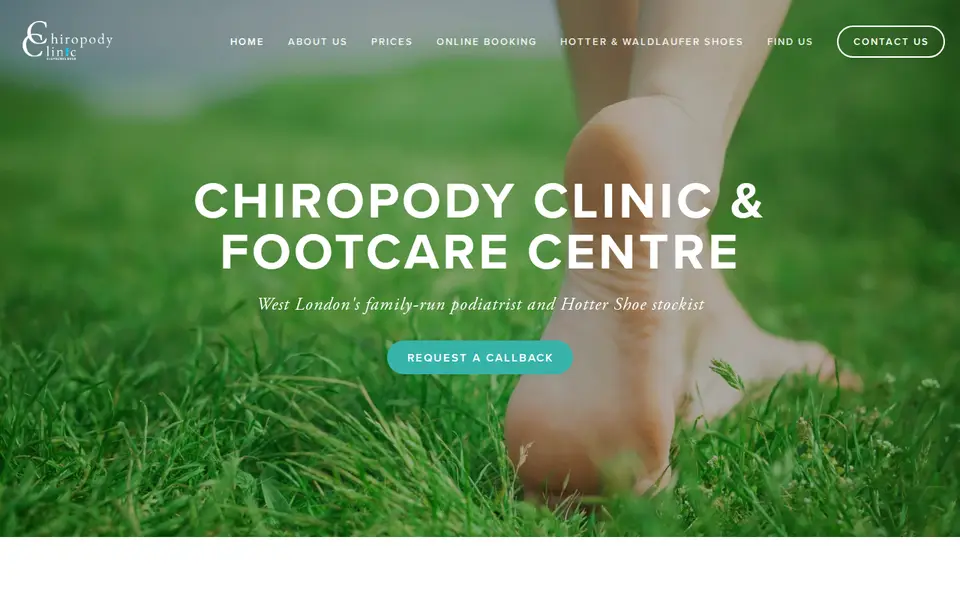 The top of chiropodyclinic.co.uk