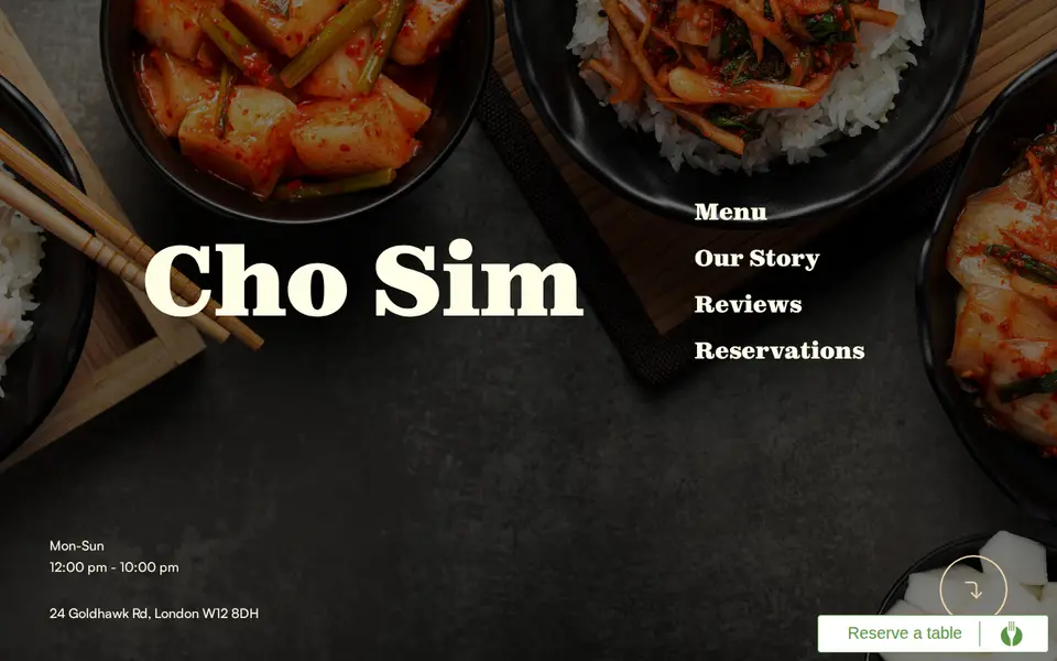 The top of chosim.co.uk