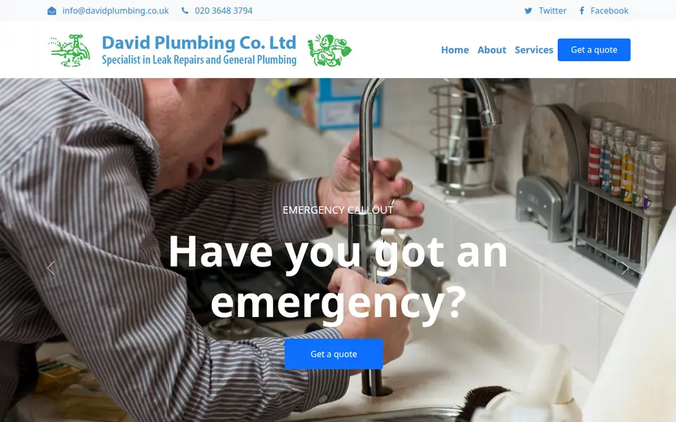 The top of davidplumbing.co.uk