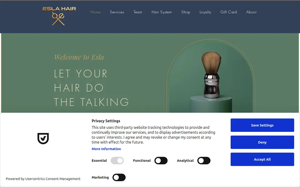 The top of eslahair.com