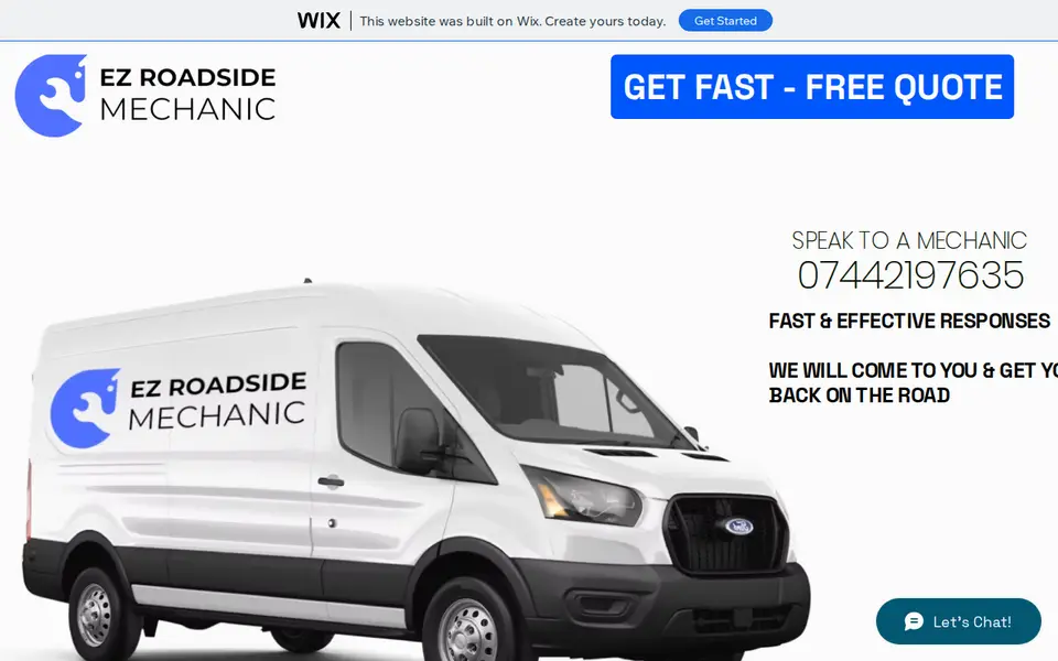 The top of ezroadsidemechanic.wixsite.com