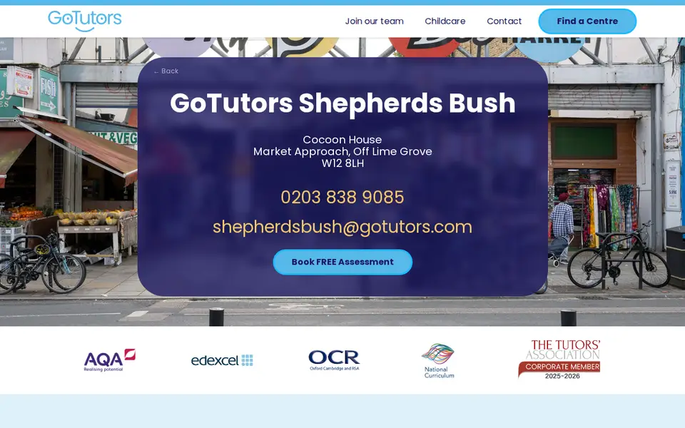 The top of gotutors.com