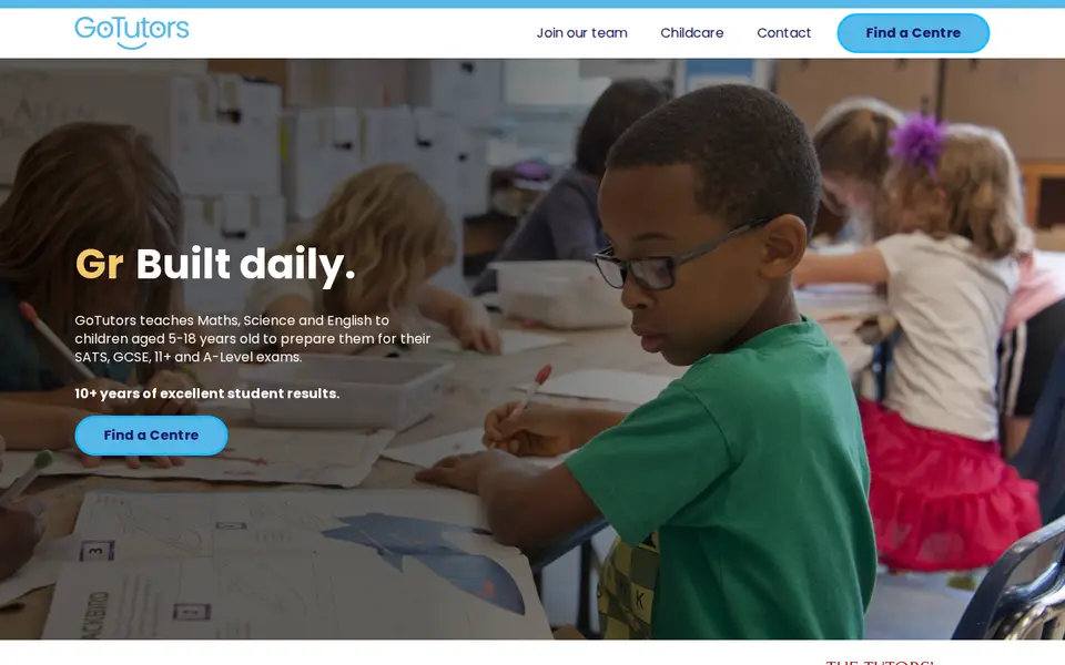 The top of gotutors.com