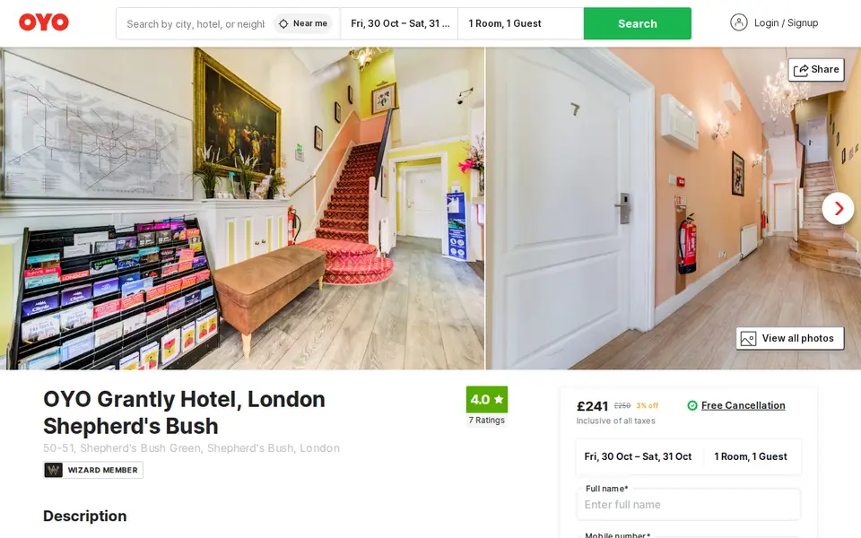 The top of oyorooms.com