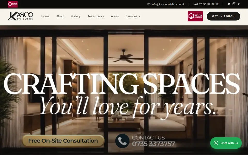 The top of kascobuilders.co.uk