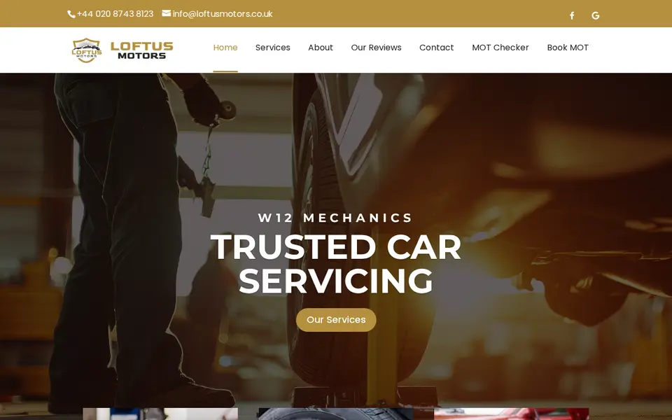 The top of loftusmotors.co.uk