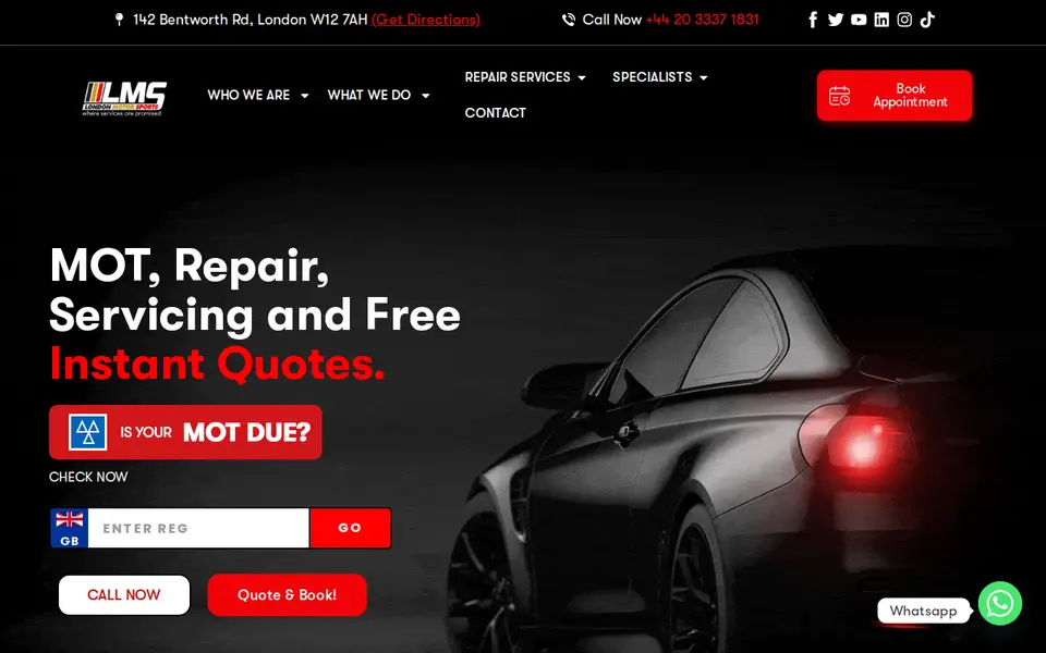 The top of londonmotorsports.co.uk