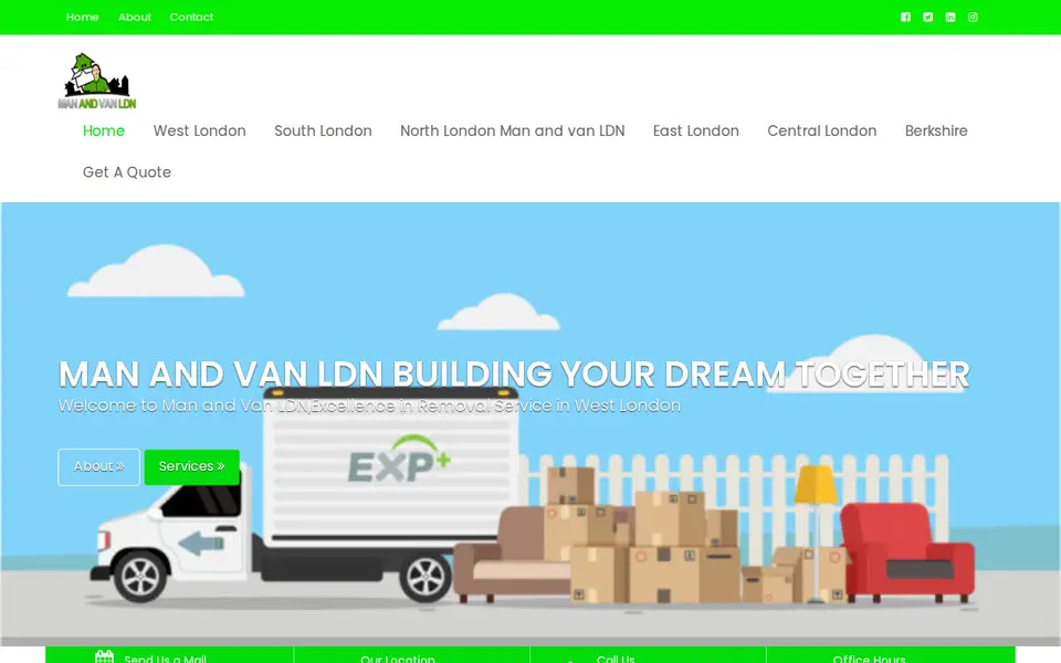 The top of manandvanldn.co.uk