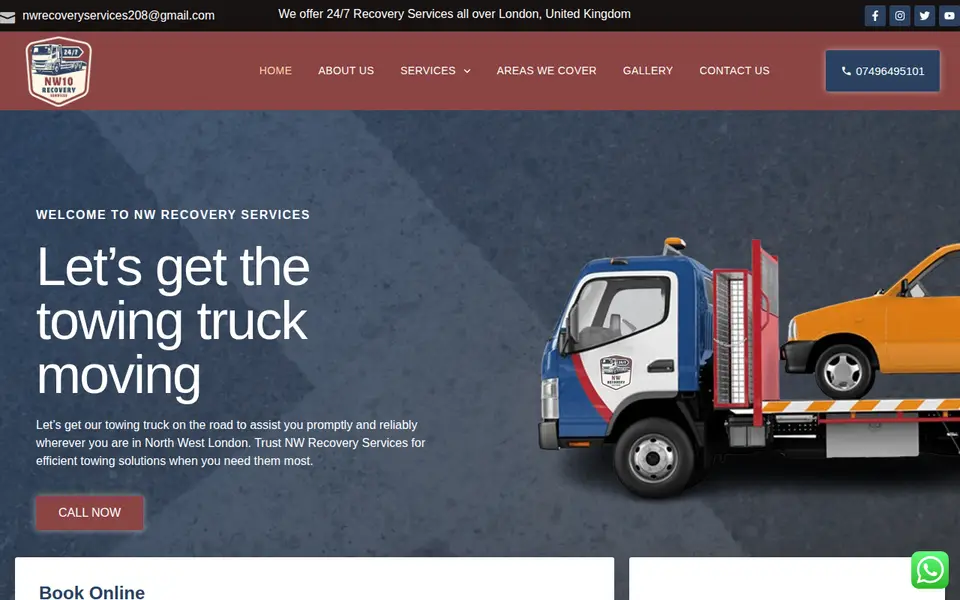 The top of nwrecoveryservices.co.uk