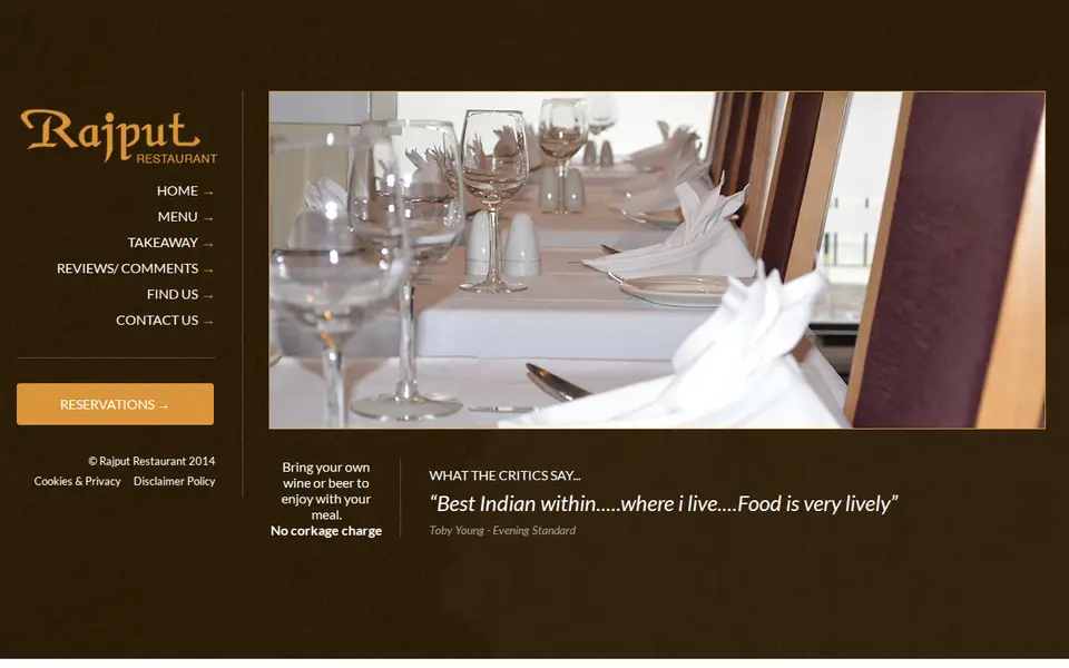 The top of rajputrestaurant.com