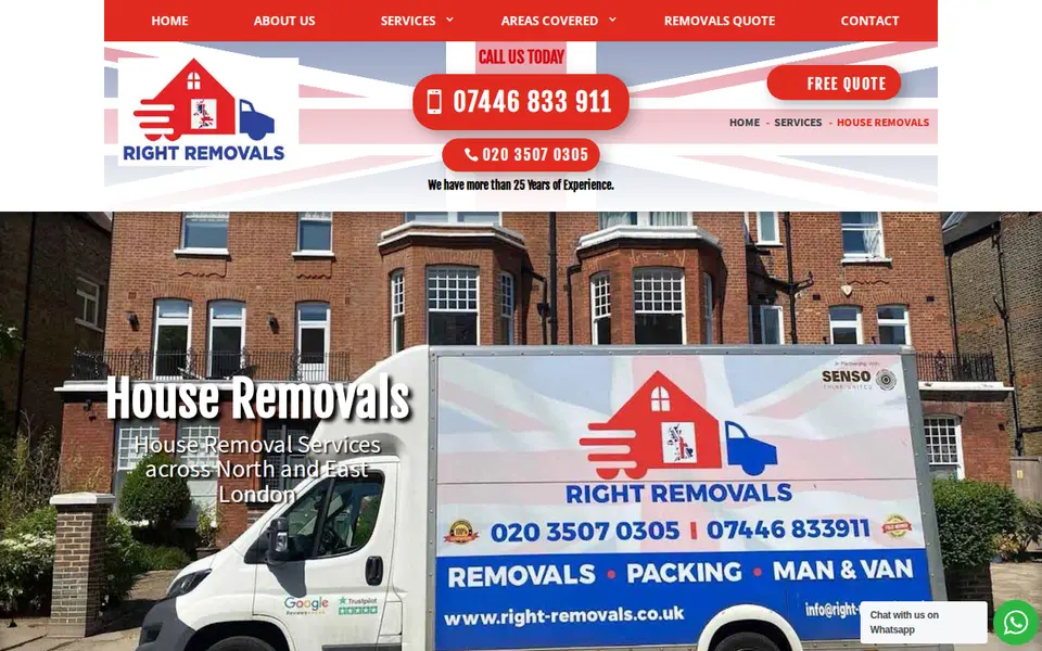 The top of right-removals.co.uk