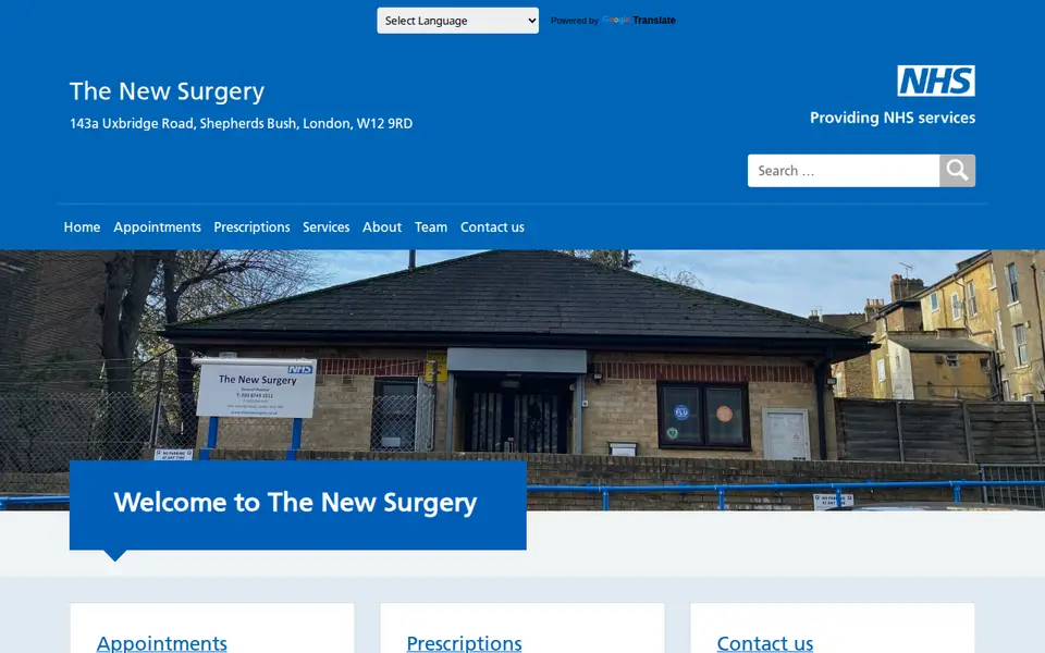 The top of thenewsurgery.co.uk