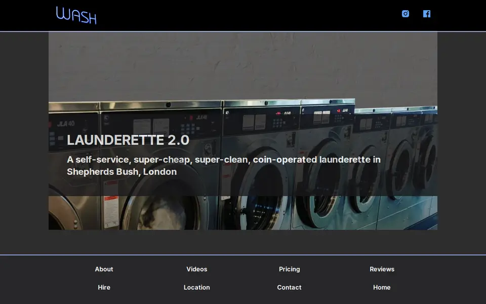 The top of washlaunderette.com