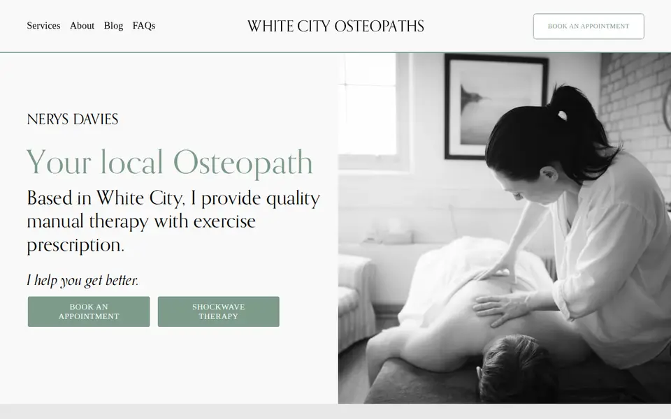 The top of whitecityosteopaths.com