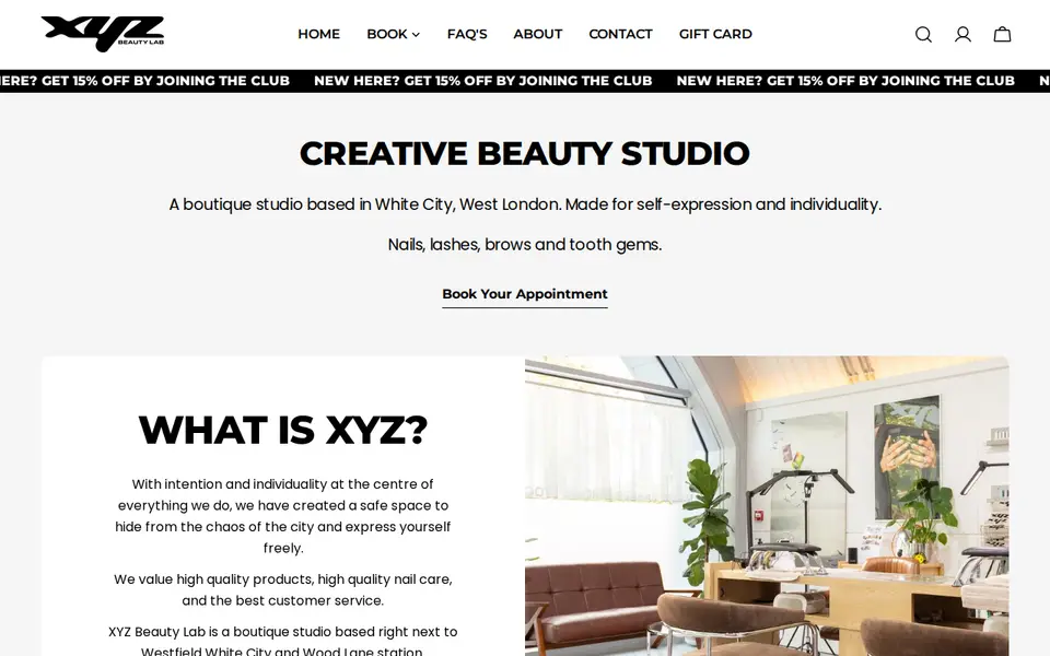 The top of xyzbeautylab.com