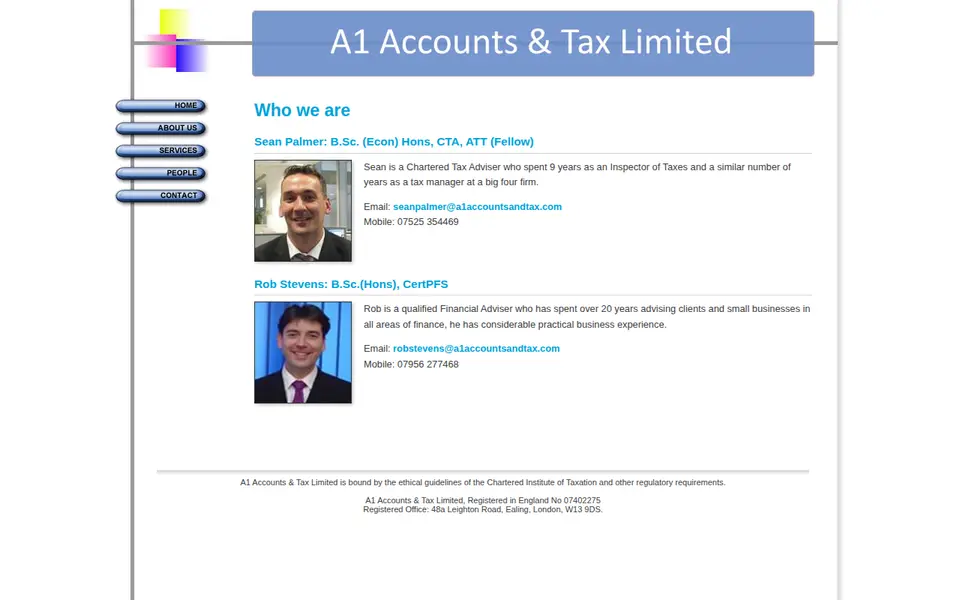 The top of a1accountsandtax.com