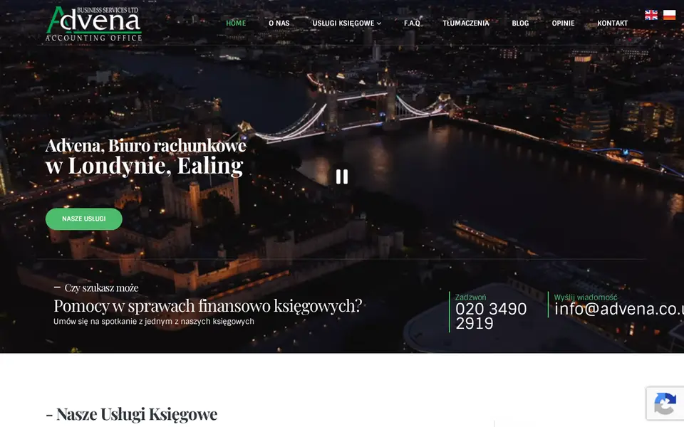 The top of advena.co.uk