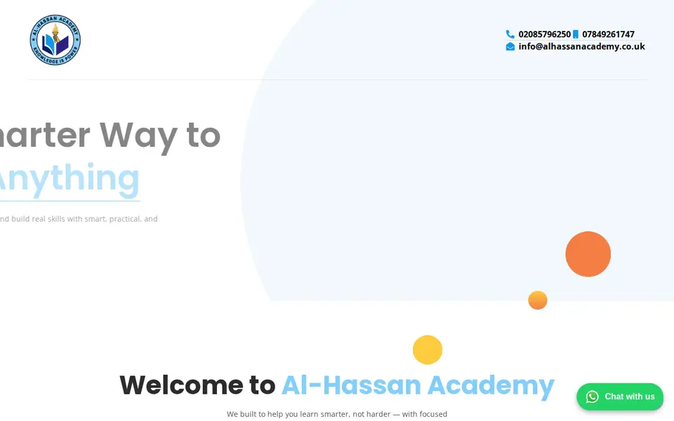 The top of alhassanacademy.co.uk