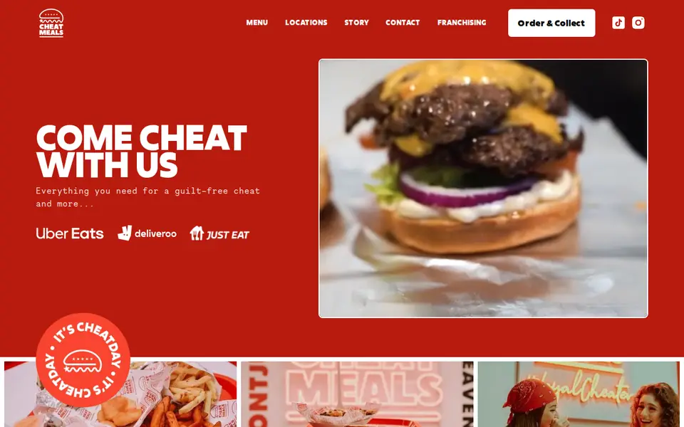 The top of cheatmeals.co.uk