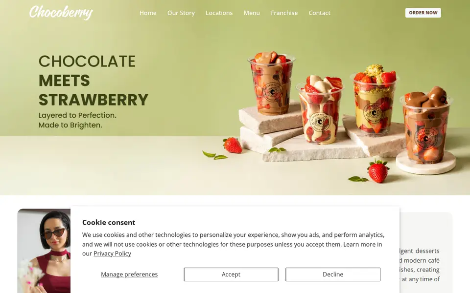 The top of chocoberrycafe.com