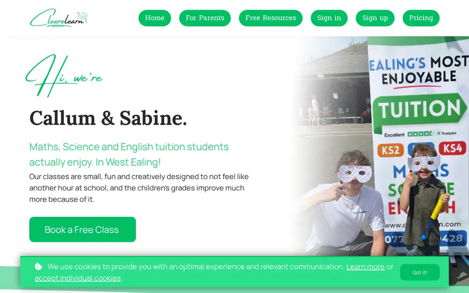 The top of cleerelearn.com
