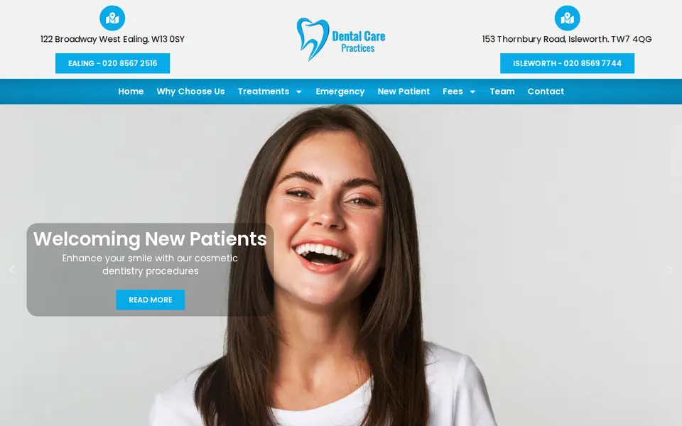 The top of dentalcarepractices.co.uk