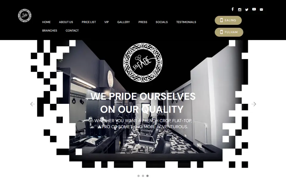 The top of f4fade.co.uk