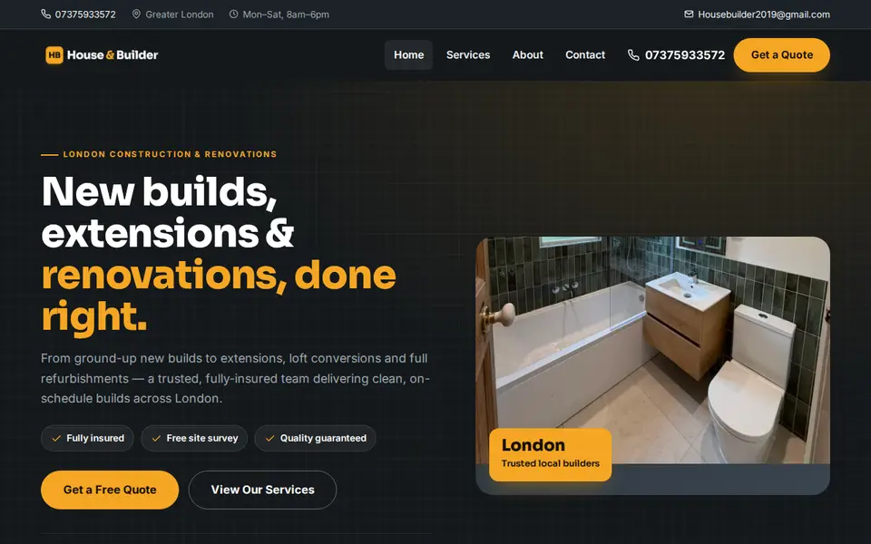 The top of houseandbuilder.co.uk