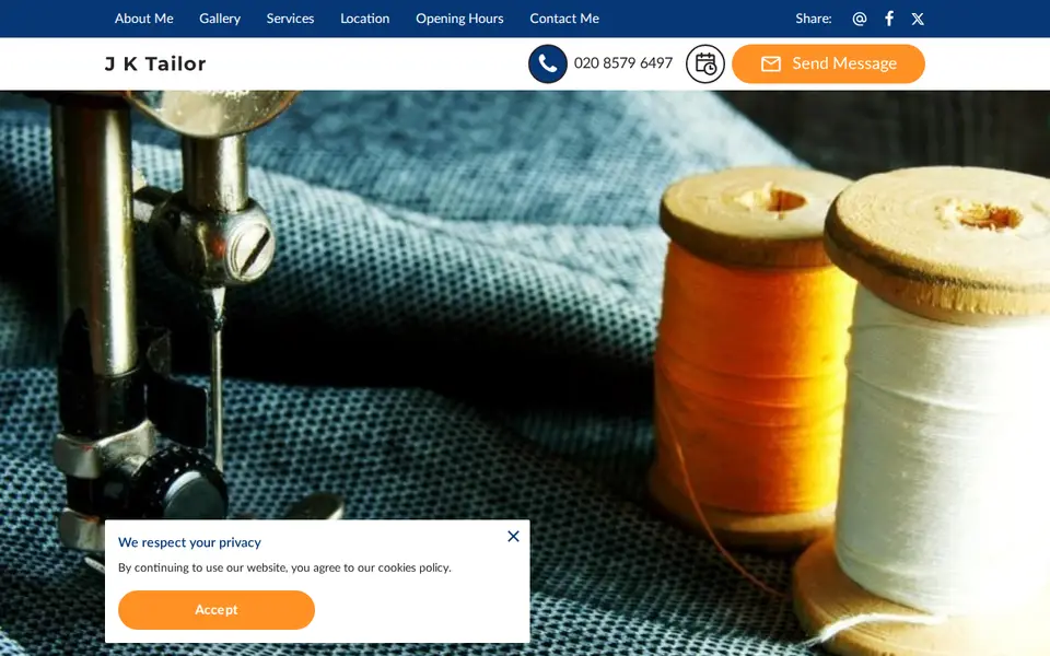 The top of jktailors.ueniweb.com