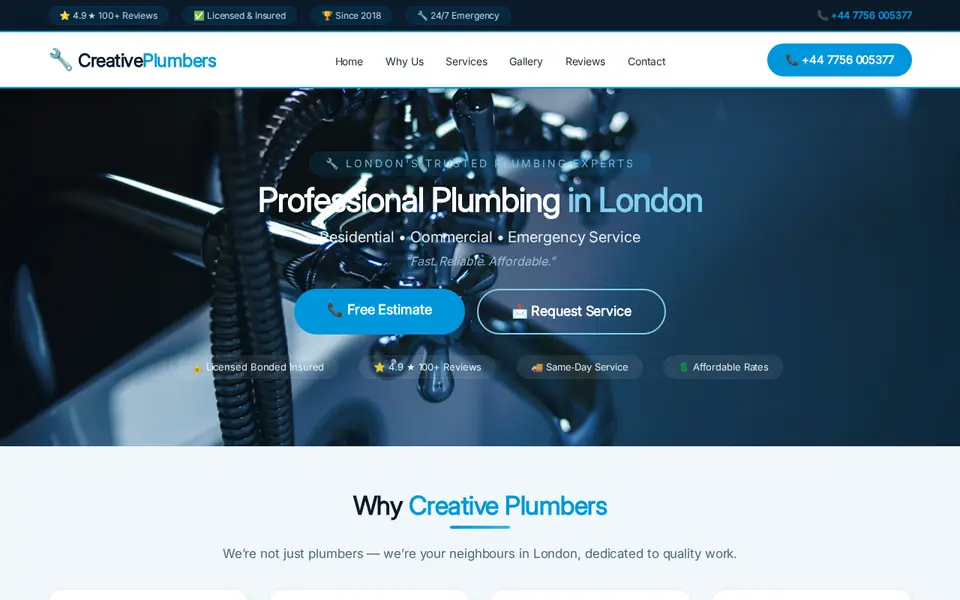 The top of creativeplumbersltd.site