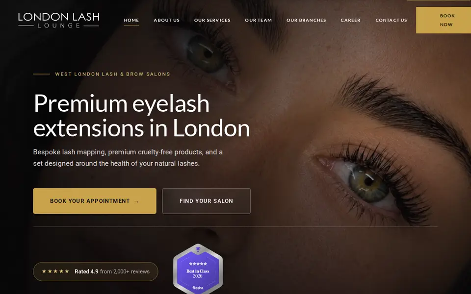 The top of londonlashlounge.com