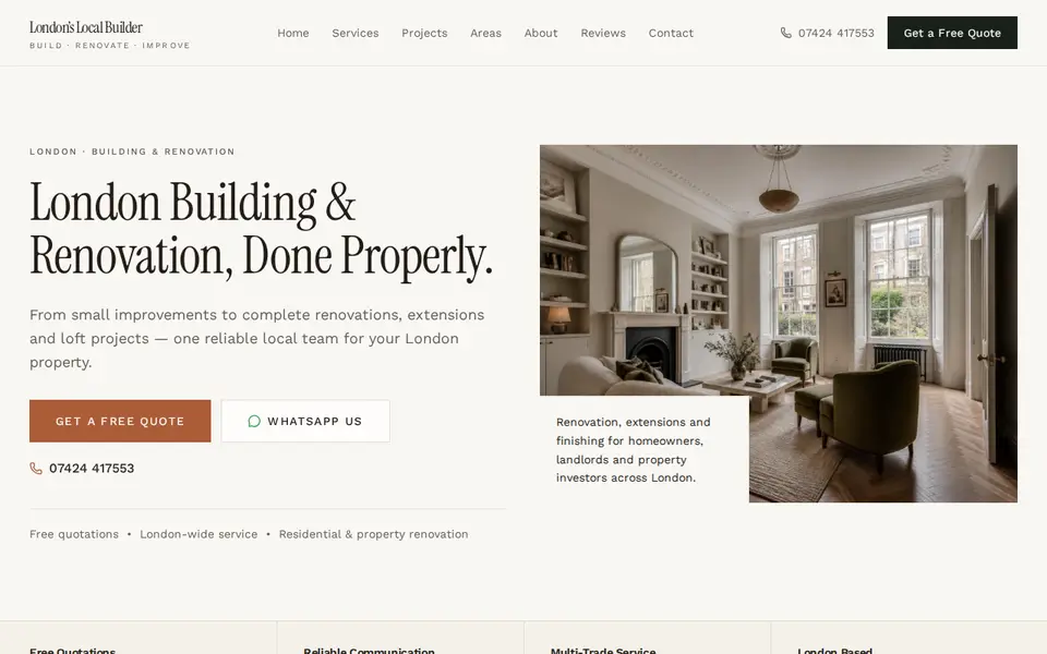 The top of londonslocalbuilder.com