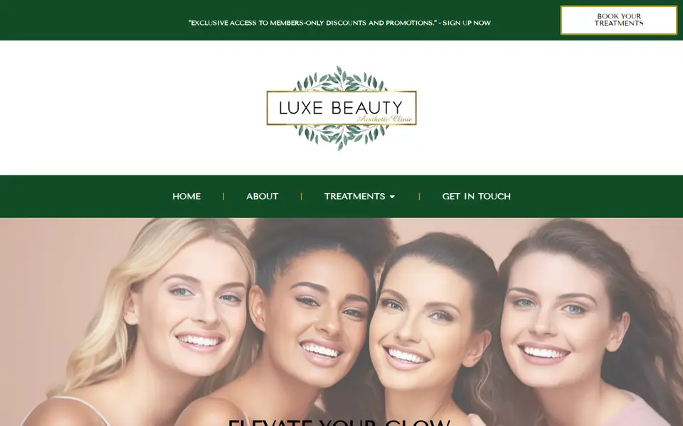 The top of luxebeautyealing.com