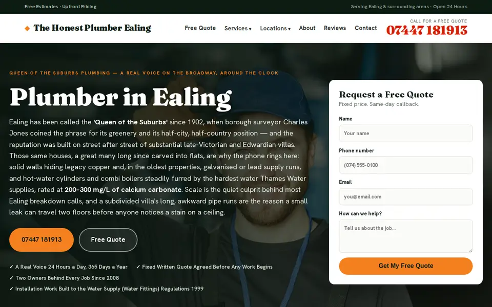 The top of thehonestplumberealing.com