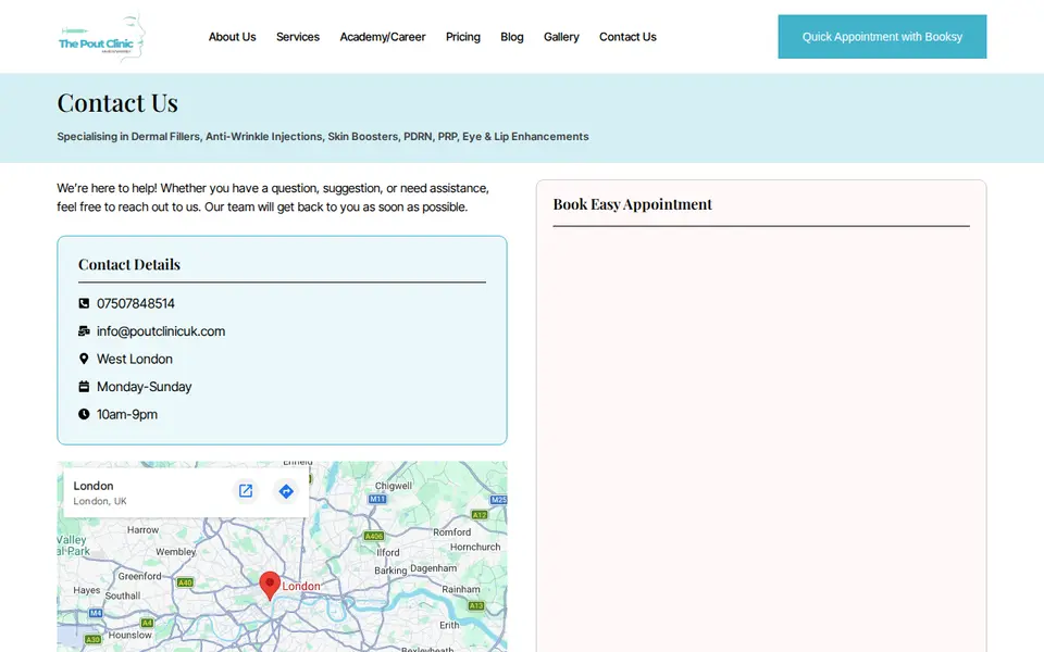 The top of poutclinicuk.com