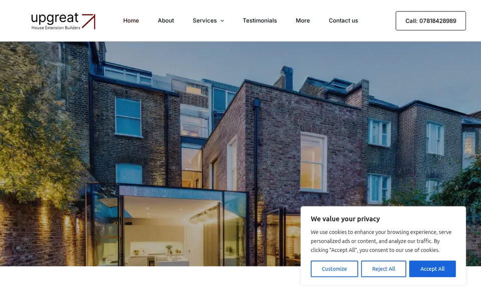The top of up-great.co.uk